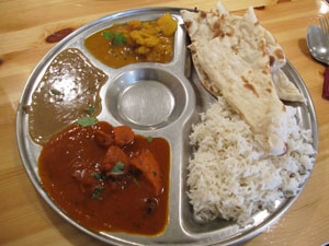 昼食のインド料理